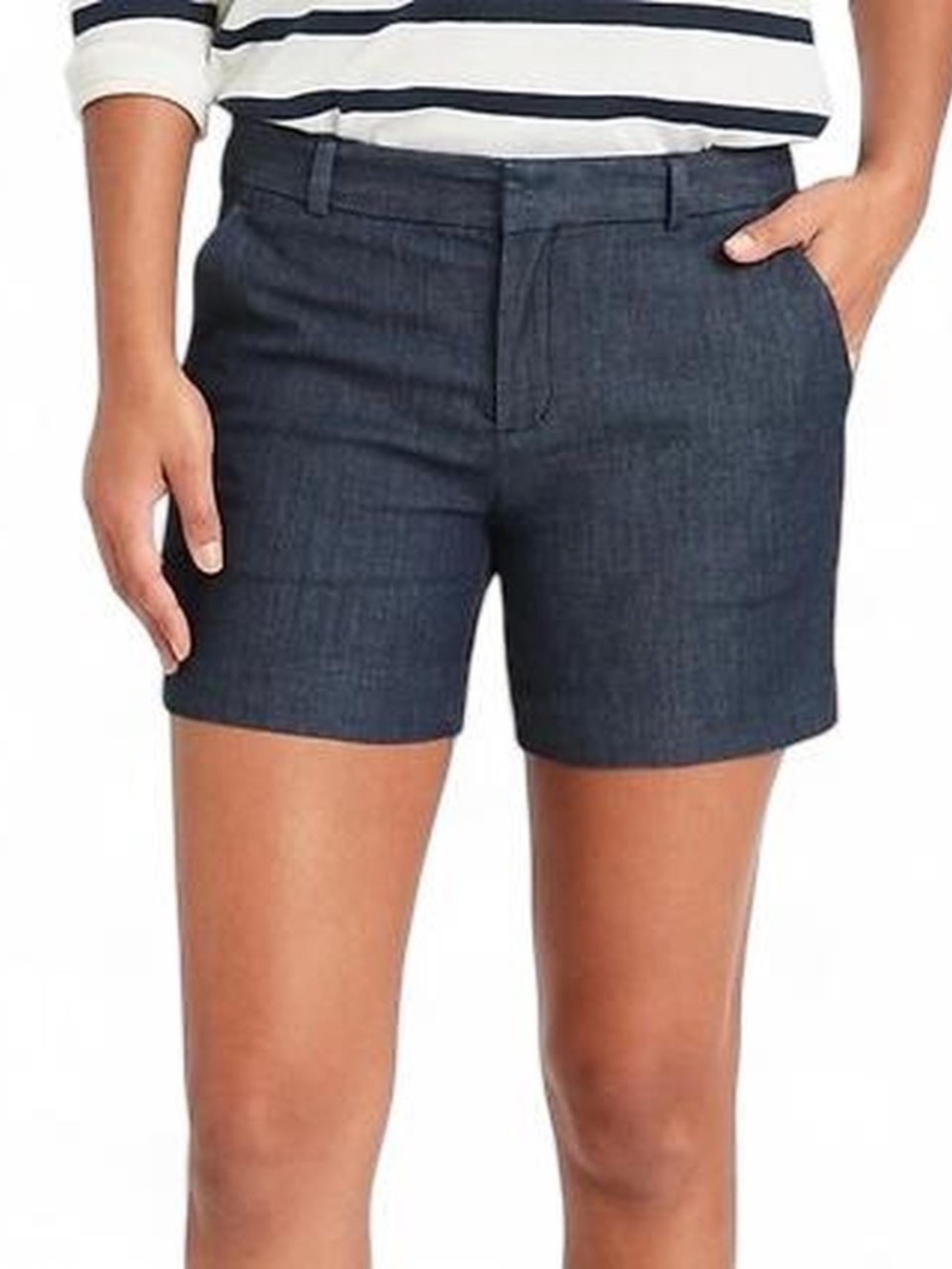 Banana Republic‎ Factory Hampton Tailored Chambray Short Dark Wash Size 27/4